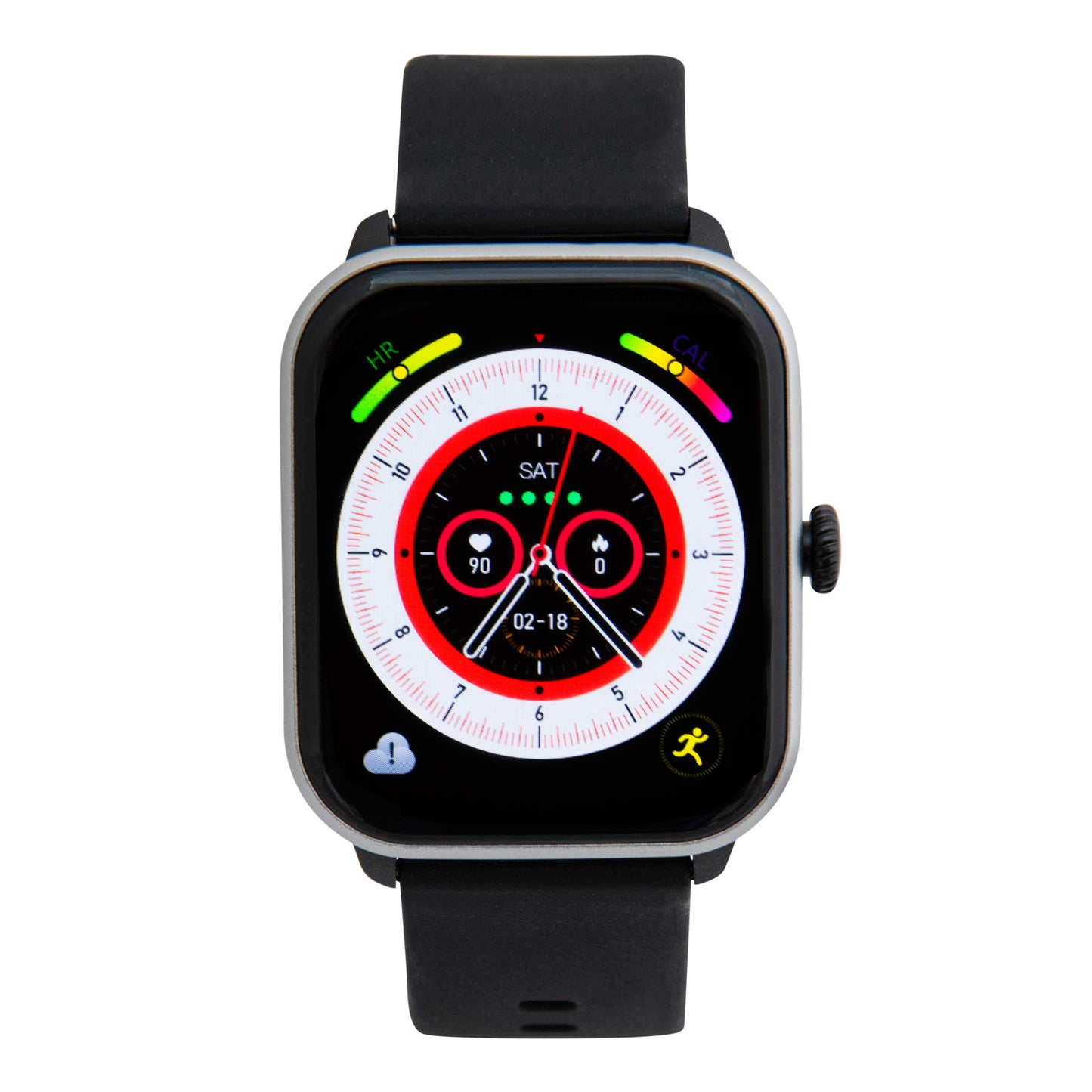iWatch - Silver Case with Black Rubber Band
