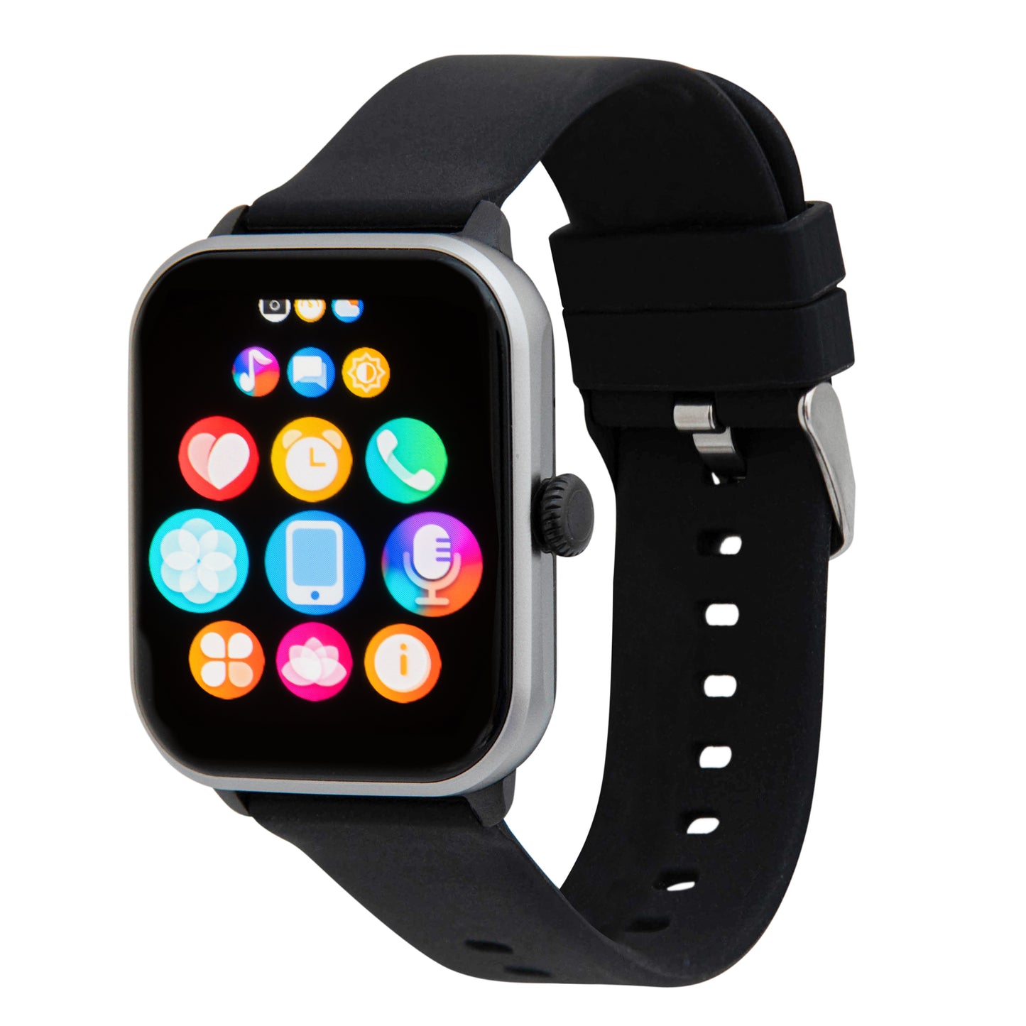 iWatch - Silver Case with Black Rubber Band