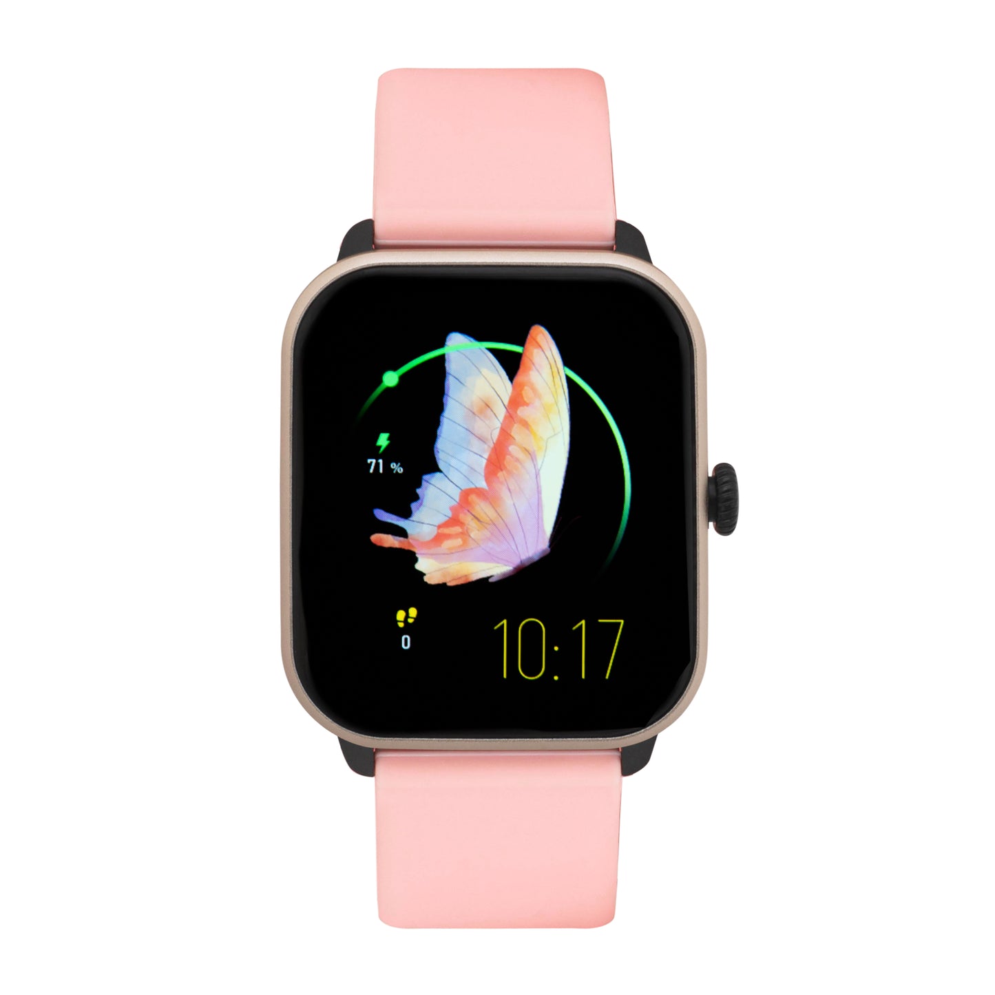 iWatch Model #: GCPR - Gold Case Pink Rubber Band