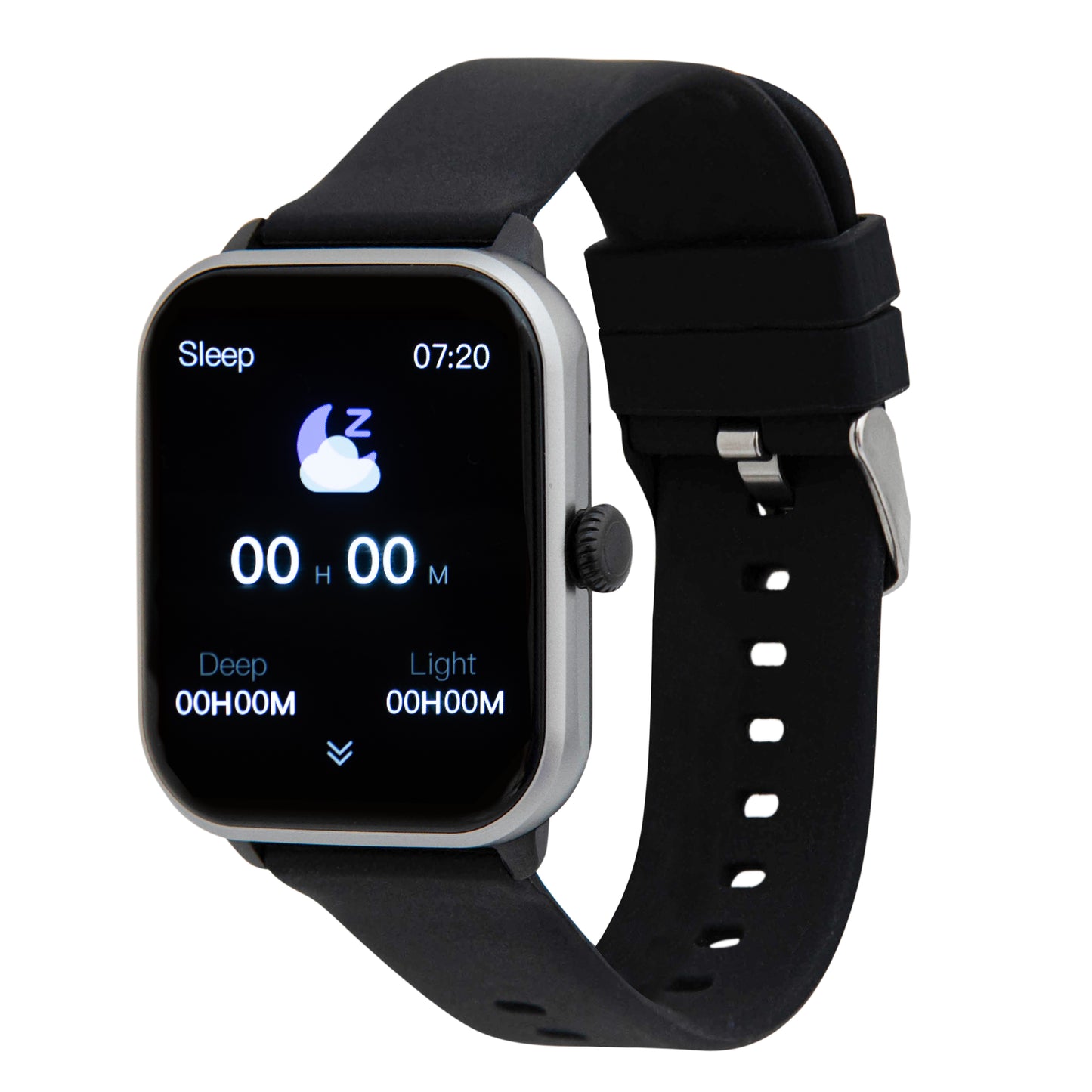 iWatch - Silver Case with Black Rubber Band