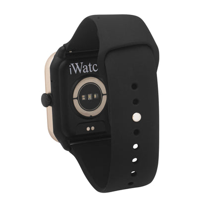 iWatch Model #: GCBR - Gold Case Black Rubber Band