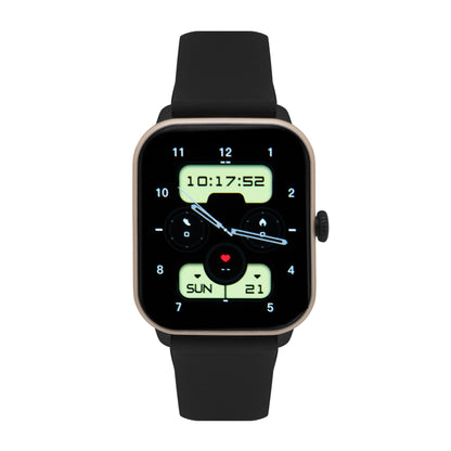 iWatch Model #: GCBR - Gold Case Black Rubber Band