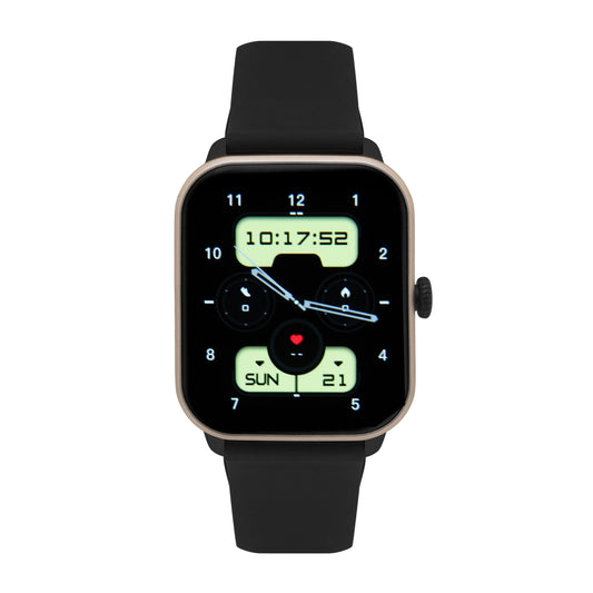 iWatch Model #: GCBR - Gold Case Black Rubber Band