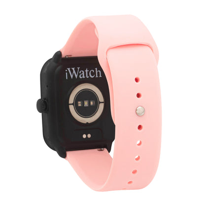 iWatch Model #: BCPR - Black Case Pink Rubber Band