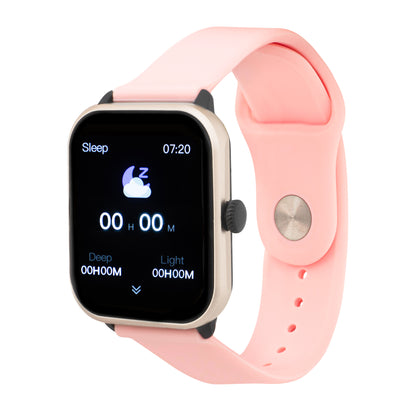iWatch Model #: GCPR - Gold Case Pink Rubber Band