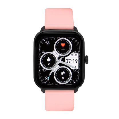iWatch Model #: BCPR - Black Case Pink Rubber Band