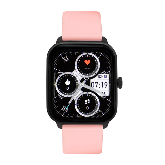 iWatch Model #: BCPR - Black Case Pink Rubber Band