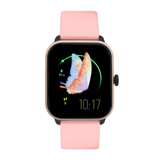 iWatch Model #: GCPR - Gold Case Pink Rubber Band
