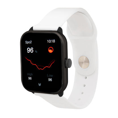 iWatch Model #: BCWR - Black Case White Rubber Band