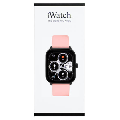iWatch Model #: BCPR - Black Case Pink Rubber Band