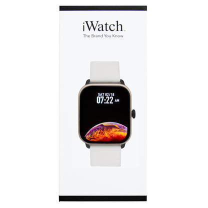 iWatch Model #: GCWR - Gold Case White Rubber Band