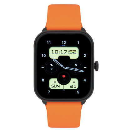 iWatch Model #: BCOR - Black Case with Orange Rubber Band